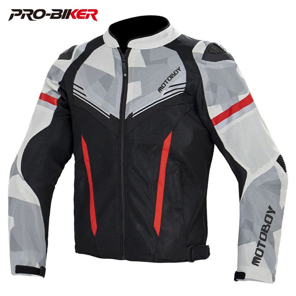 

Man's Slim Motorcycle Riding Jacket Rainproof Motorbike Clothing Sportswear Mesh Motocross Jacket For Spring Summer Autumn