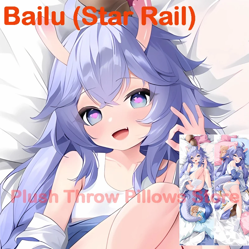 Dakimakura anime Bailu (Star Rail) Double-sided Print Life-size body pillows cover Adult pillowcase