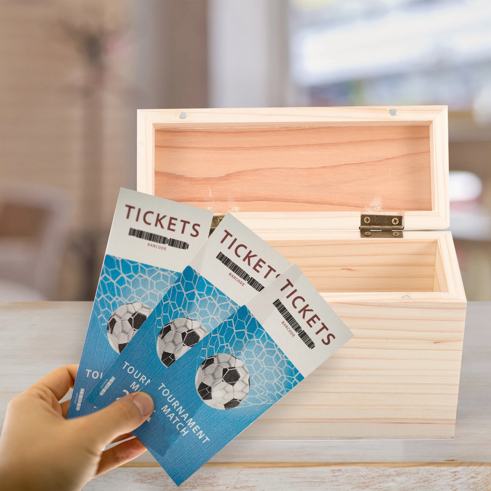 

Vintage Wooden Recipe Storage Organizer For Kitchen Cards Holders Natural Wood Box With Lid Groove, Multi-Use Home Storage Case
