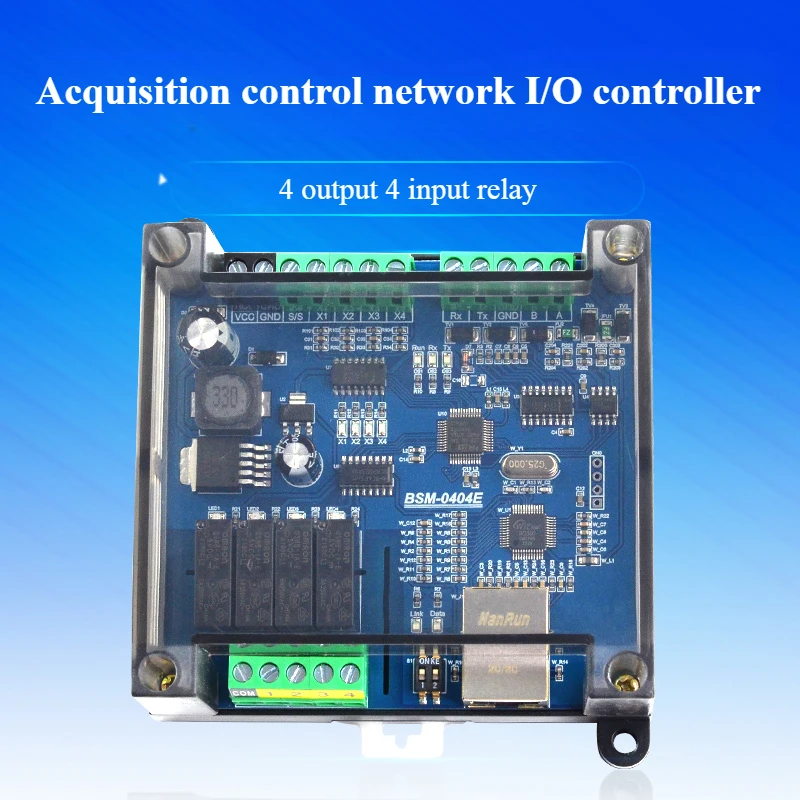 Data network acquisition module RJ45 RS232/485 Remote control Modbus TCP/RTU protocol network relay transistor control module