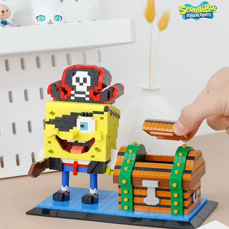 SpongeBob SquarePants Pen Holder BLOCK Micro Particles Block City  Patrick Star Kids Toys Birthday Gifts  Child Adults Ornaments