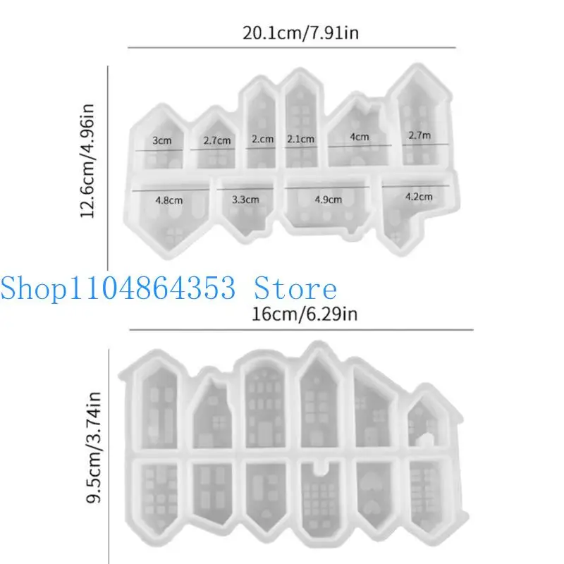 652F قوالب منزل سيليكون قوية إكسسوار منزلي لإنشاء سلسلة مفاتيح أنيقة مجموعة أنيقة لهدايا المجوهرات المخصصة