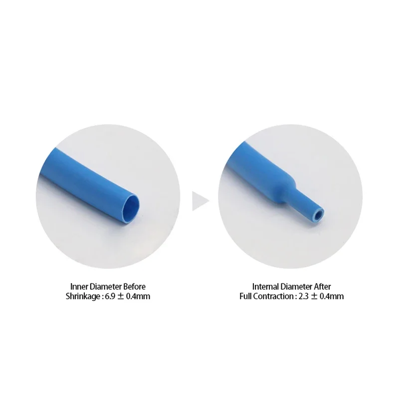 1/3/5Meter 8 Colors 3:1 Heat Shrink Tube With Double Wall Glue Tube Diameter 1.6/2.4/3.2/4.8/6.4/7.9/9.5/12.7/15.4/19.1/25.4mm