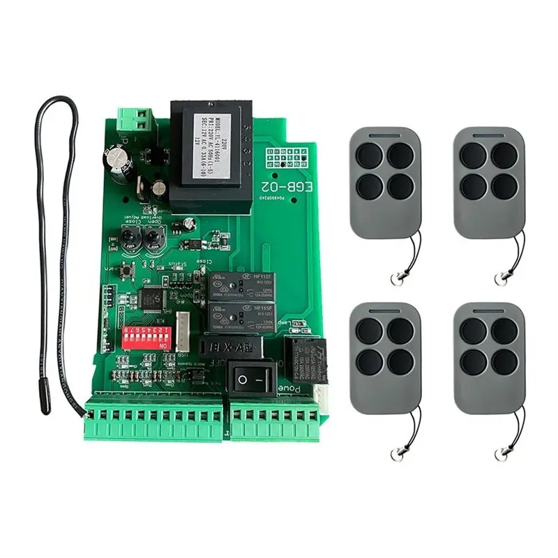 【MUST-HAVE】Access Control System For Sliding Gate Opener AC110 Automatic For Sliding Gate Motor Control Board+ 4 Remote Control