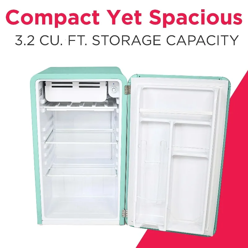 Frigidaire Retro 3.2 CU. ft. Compact Refrigerator - Mint, EFR372, Mint