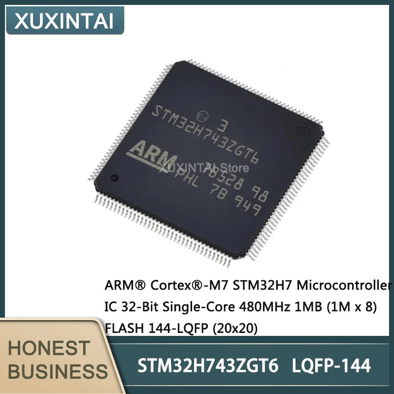 

Микроконтроллер STM32H743ZGT6 STM32H743, 32 бит, 480 МГц, 1 Мб (1 м x 8), FLASH 144-LQFP (20x20), 1 ~ 5 шт.