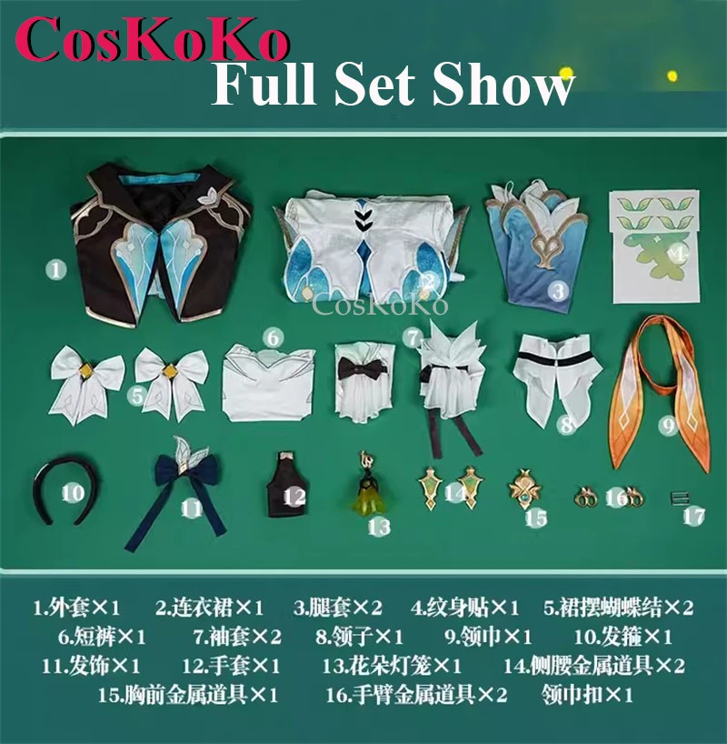 CosKoKo Firefly Cosplay Game Honkai: Star Rail Costume Sweet Nifty Lovely Uniform Dress Halloween Party Role Play Clothing S-XXL