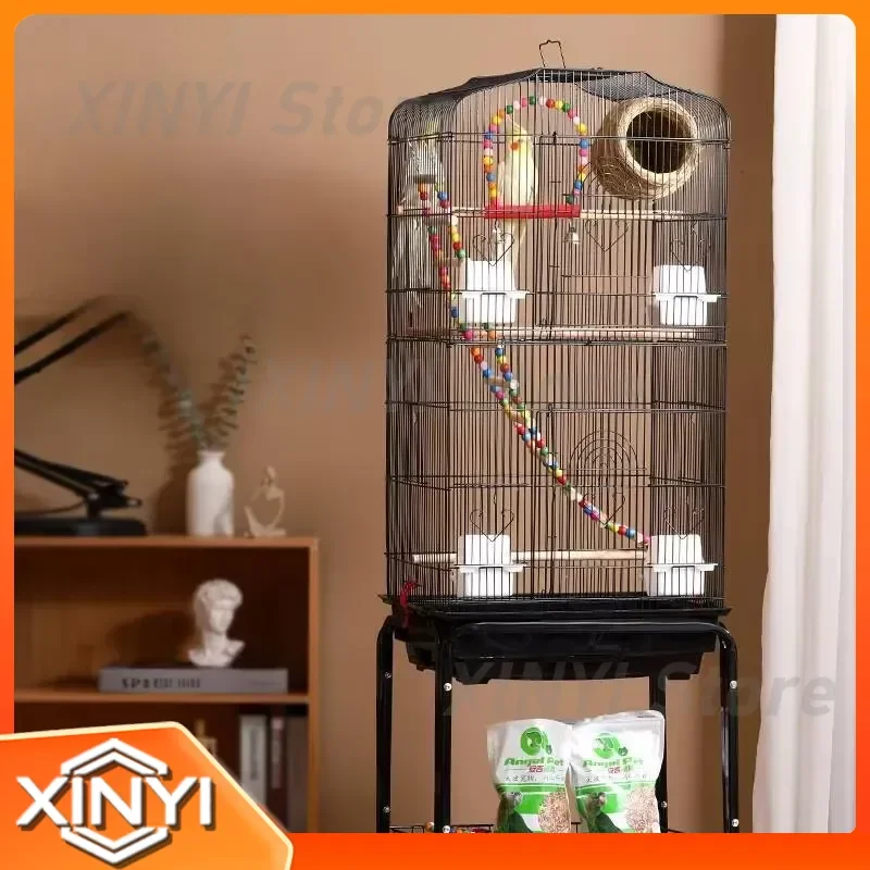 Large Outdoor Bird Cage Stand for Parrots Canaries and Budgies Habitat Decor Accessories for Birds Cage Furniture YN50BC