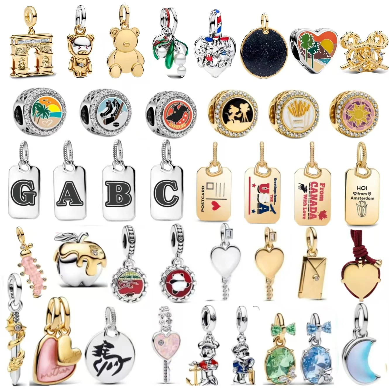 Latest DIY Bracelet, Necklace, Bead Collection, Popular Trends, Travel Letters, Love Pendant Accessories, Gift Choice