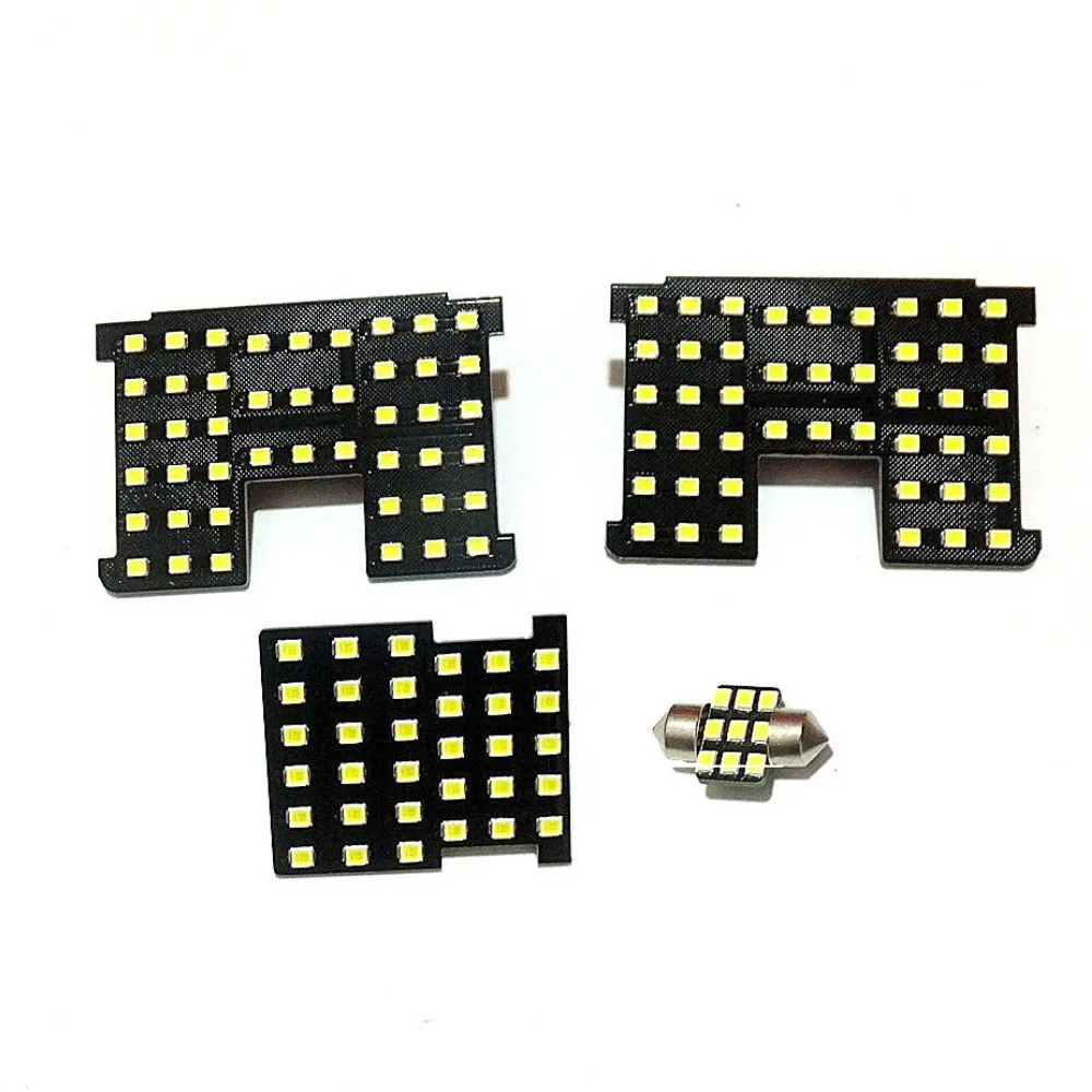 

Светодиодные лампы для чтения в салоне автомобиля July King, 4 шт., совместимые с Nissan Tiida Sylphy Sentra 2013-2019, 6000K, светодиодные лампы для освещения салона и карты.