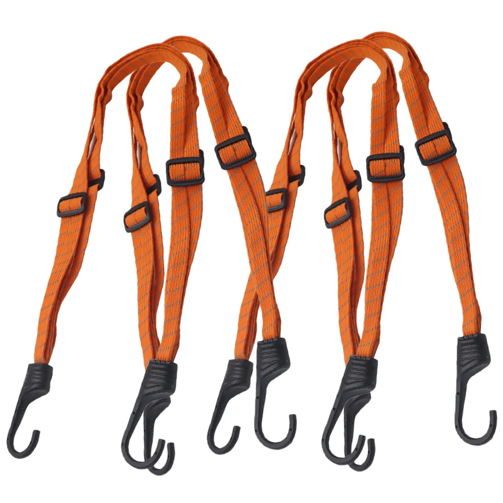 

4pcs Motorcycle Luggage Nylon Strap Adjustable Cargo Binding Belt For Bike Scooter Outdoor Fixing Rope Heavy-Duty Nylon Cord