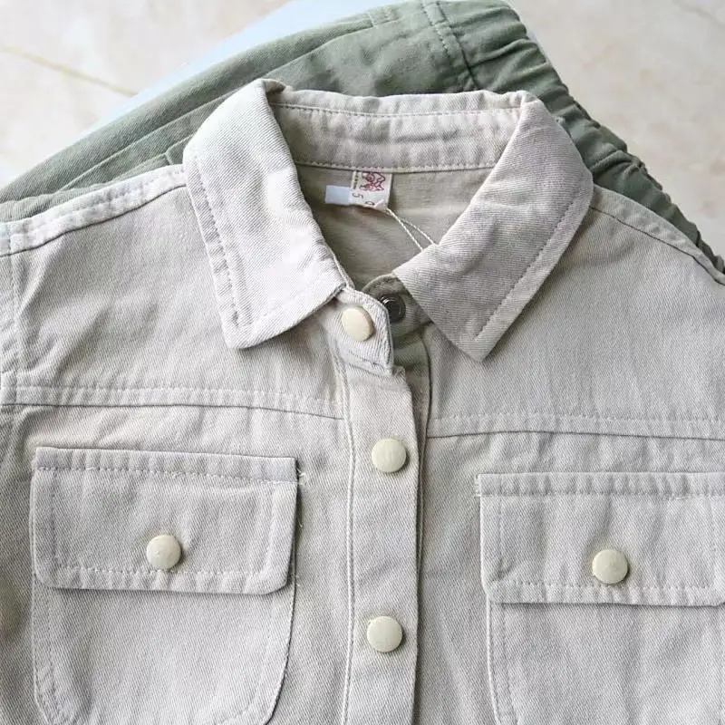 Autumn Korean Fashion Denim Set Design Solid Color Denim Coat+Jeans Unisex Clothes Children Clothing Two Piece Sets 2024 New - Image 3