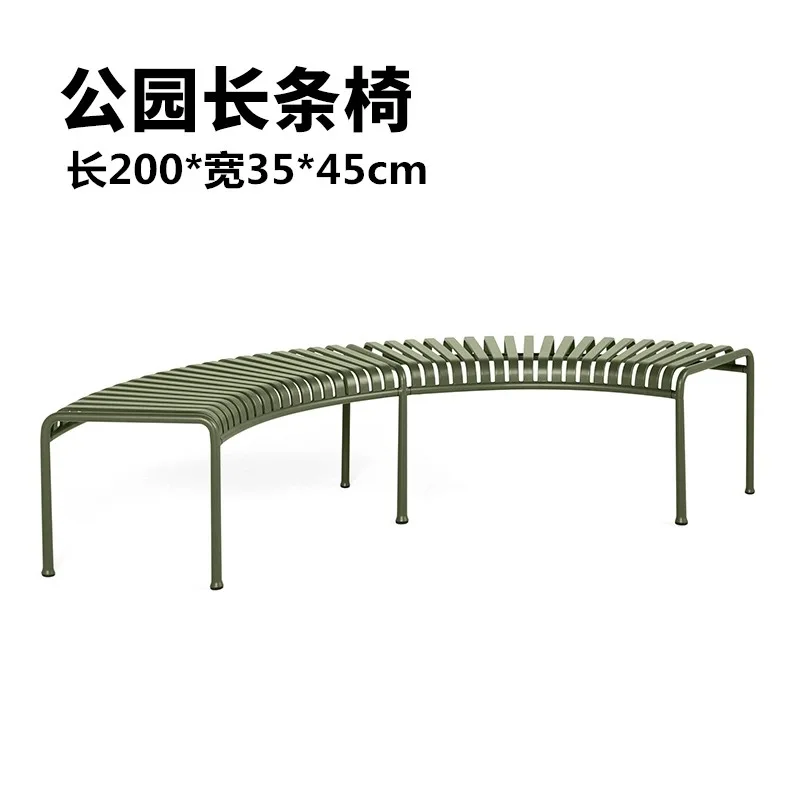 Nordic Outdoor Leisure Park Chair, Square Bench School Outdoor Bench 6