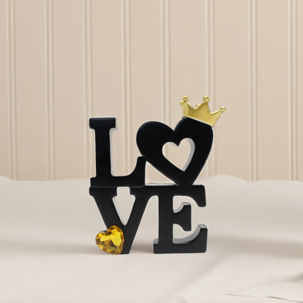 Freestanding Wooden Love Sign Home Decor Rustic Tabletop Mantel Fireplace Centerpiece Wedding Valentine Day Romantic Love Cutout - view 4