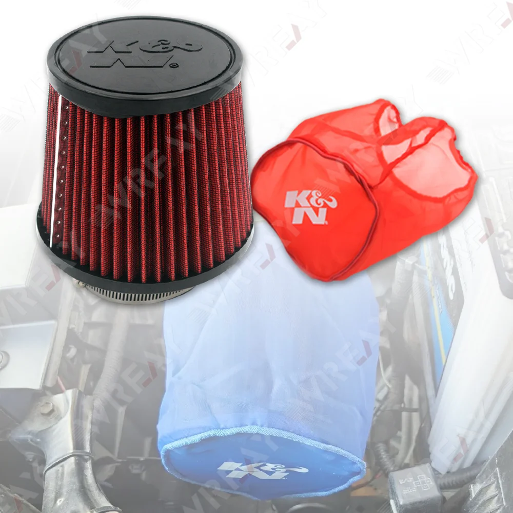 Car Intake Air Filter for Universal High Flow Cone KN Tapered Mushroom Head  With dust filter