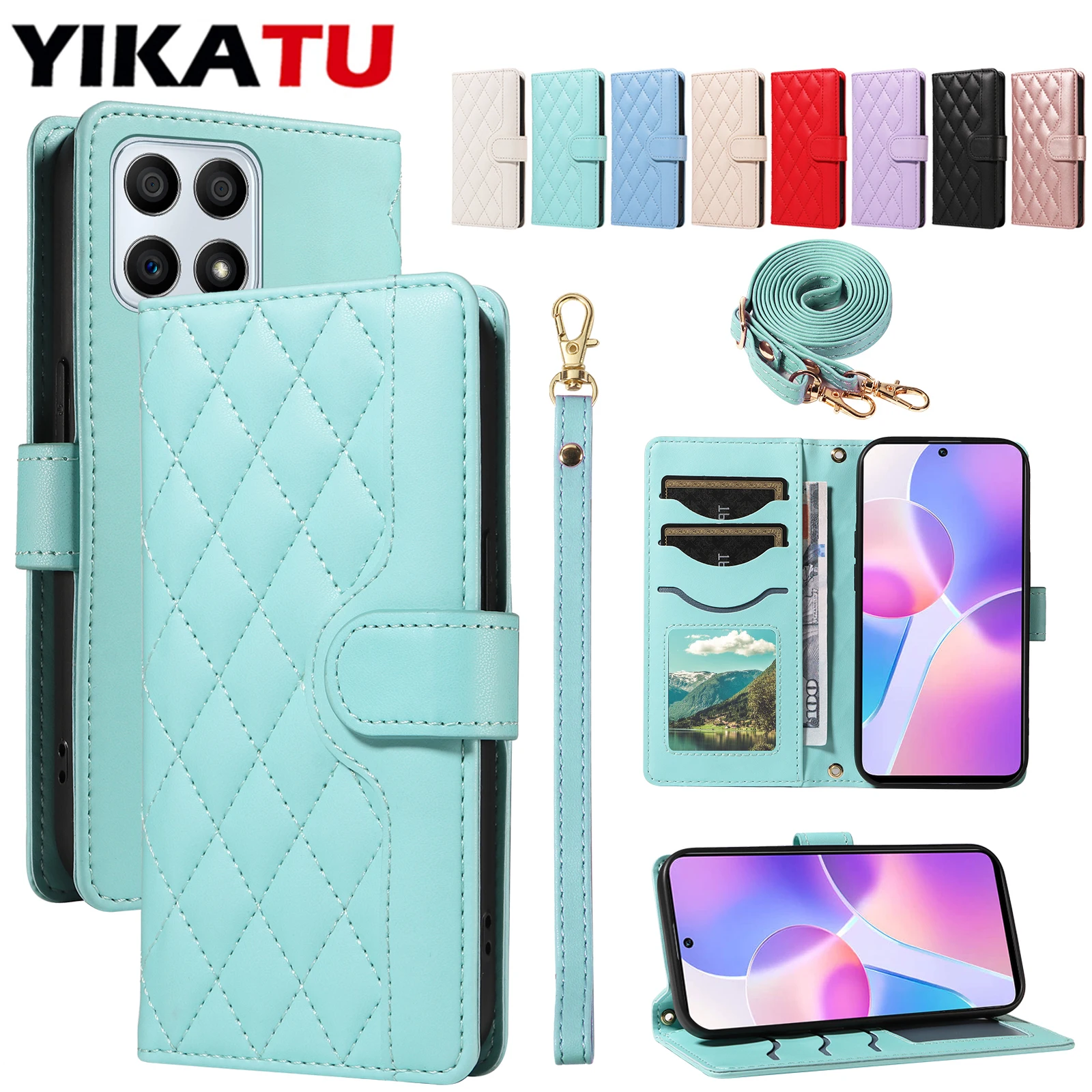 

Wallet Case For Huawei Honor Play 60 9T 30 Plus Magic8 Magic7 Pro 5G Magic6 Magic5 Magic4 Lite X70i X70 X60 X50i X50 X40 X30 8A