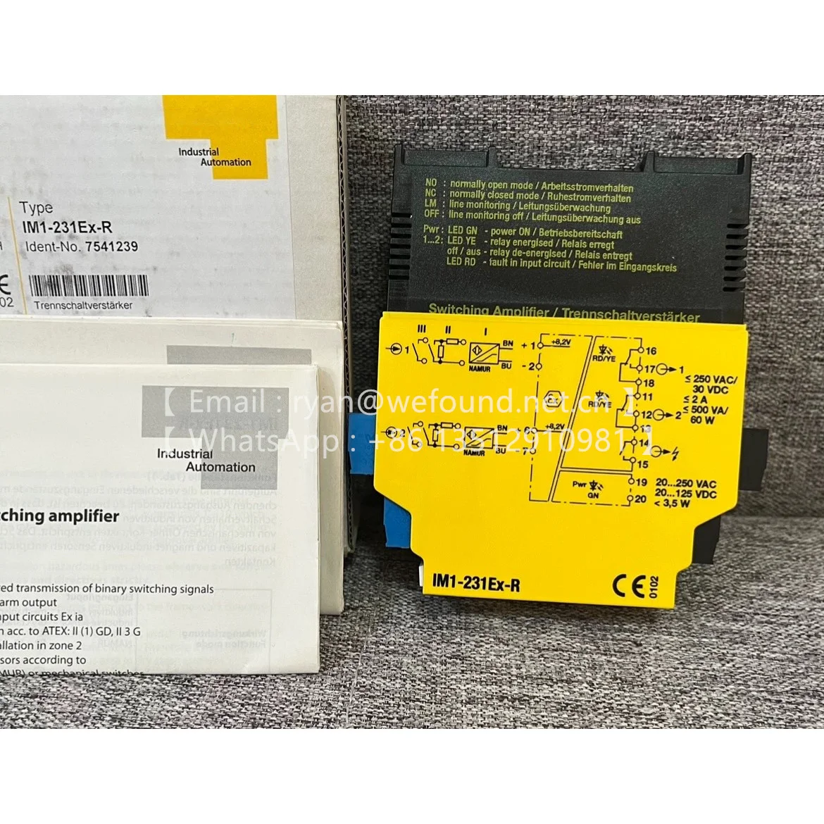 

IM1-231Ex-R 7541239 IM1-451Ex-T 7541189 IM1-12EX-T 7541227 MS1-22Ex0-R 5312403