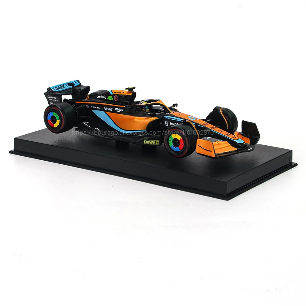 Bburago-Modèle de voiture moulé sous pression en alliage, véhicule de luxe, Lando Norris, F1 McLaren, MCL36, Daniel Ricciardo, 1:43, 2022, #4