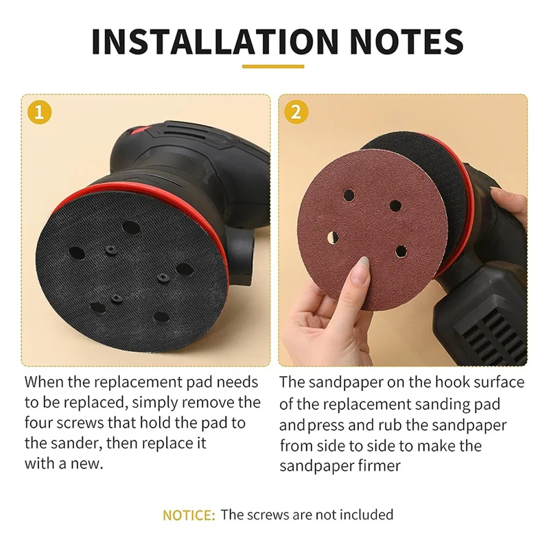 

6 PCS For Porter Cable Track Sander Pads As Shown Rubber For Porter Cable 33 333VS Random Track Sander Hook