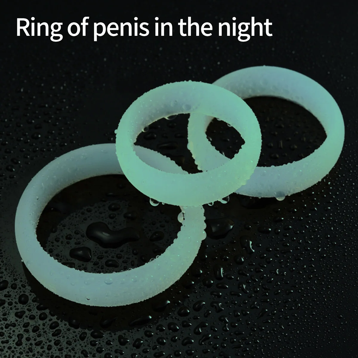 5PCS/KIT Cock Rings Flash In The Night Lock Durable Silicone Penis Ring Sex Toy for Men Male Delay Ejaculation Scrotum Lock Ring