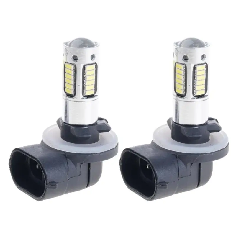 31BC DRL Lamps Bulbs LED Replacement Bulbs White Car Fog Lights 4014 880 881 889 H27
