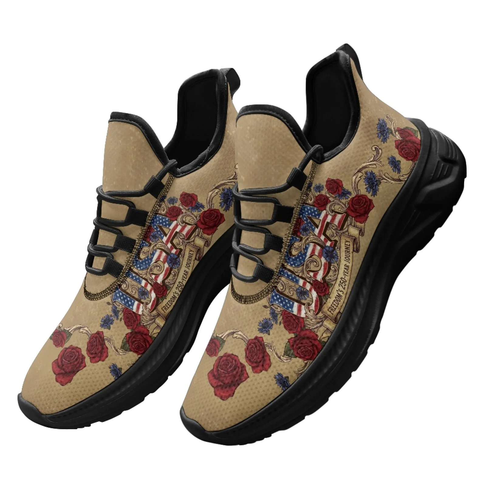 PENSTROLL USA Rose Vintage Breathable Workout Casual Sports Shoe Comfortable Lightweight Mens Running Sneakers for Gym Teenagers