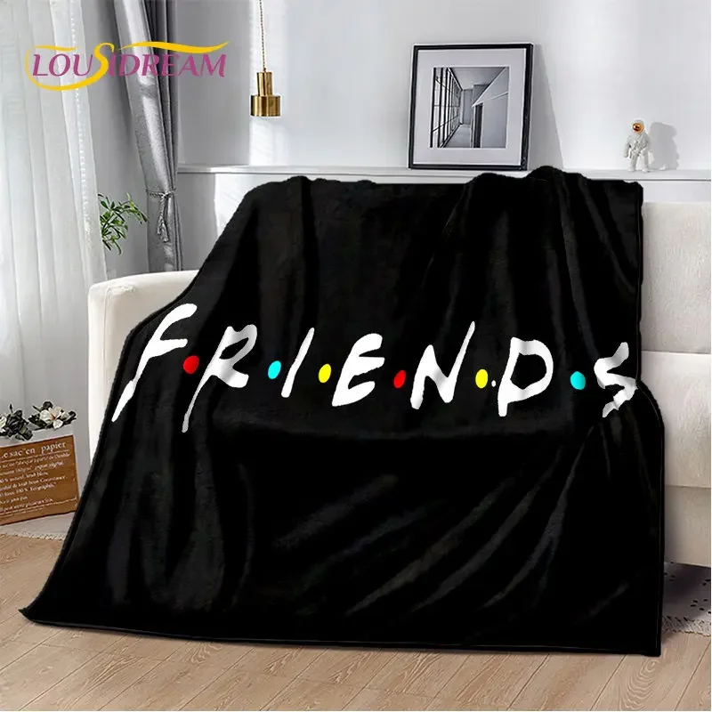 بطانية رمي من الفلانيل القطيفة من Friends TV Show لغرفة النوم وغرفة المعيشة وغطاء النزهة بتصميم ناعم مطبوع على شكل حرف D #1