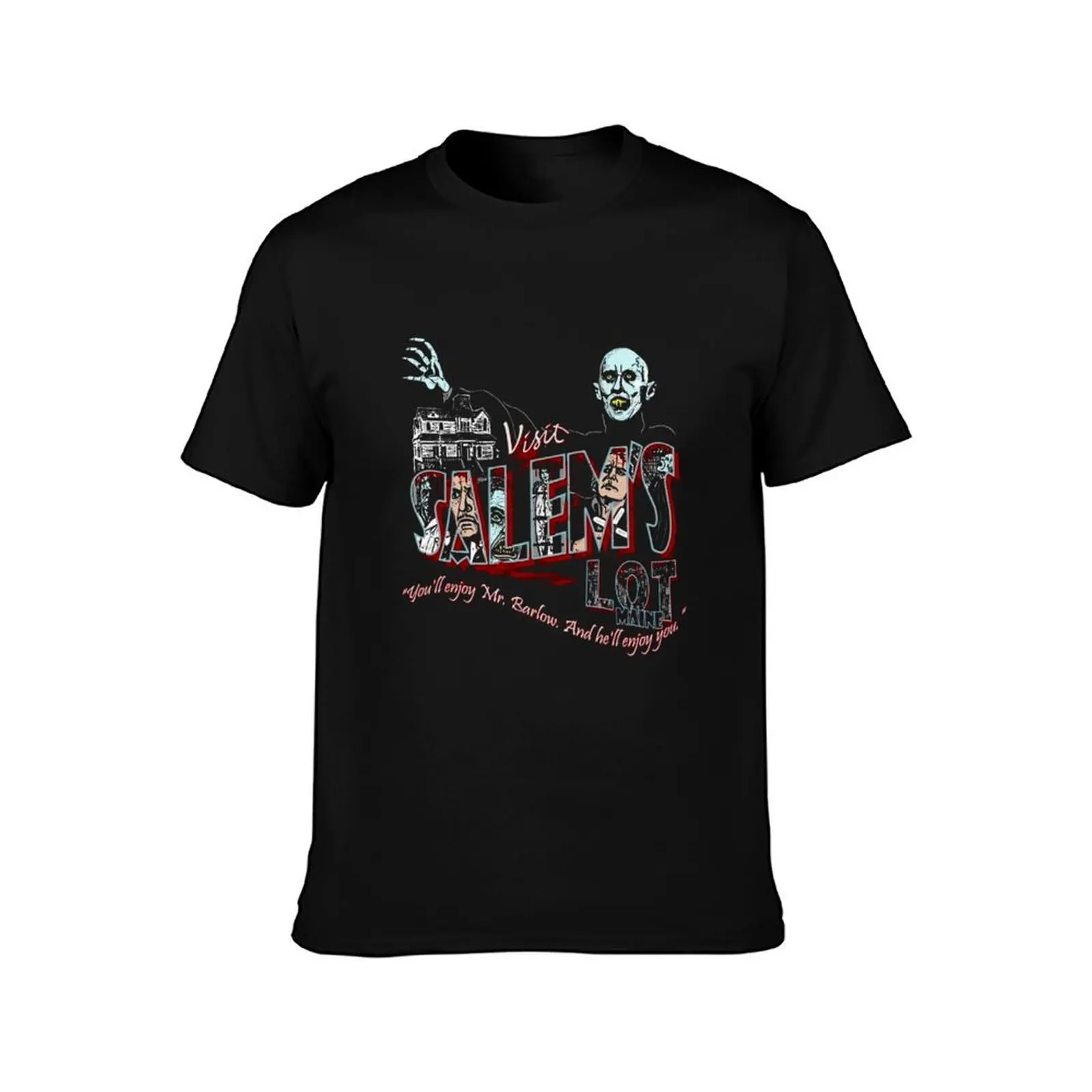 Visit Salems Lot Maine You'll enjoy Mr Barlow and He'll enjoy you T-Shirt, Summer Casual Cotton Tee, Oversized Streetwear Tops