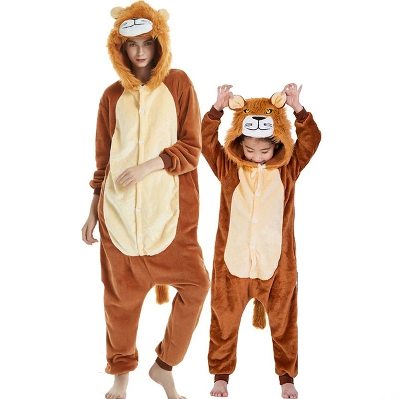 Adult Animal Onesies Women Men Sleepwear Unisex Kigurumi All in One Pyjamas Animal Suits Cosplay Unicorn Fox Garments Pajamas