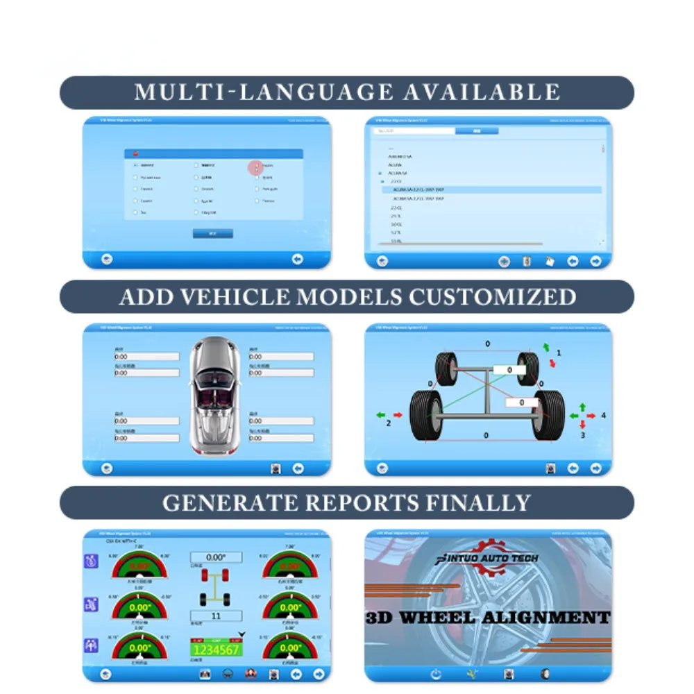 aligner machine four post car lift use with 3D car wheel alignment equipment