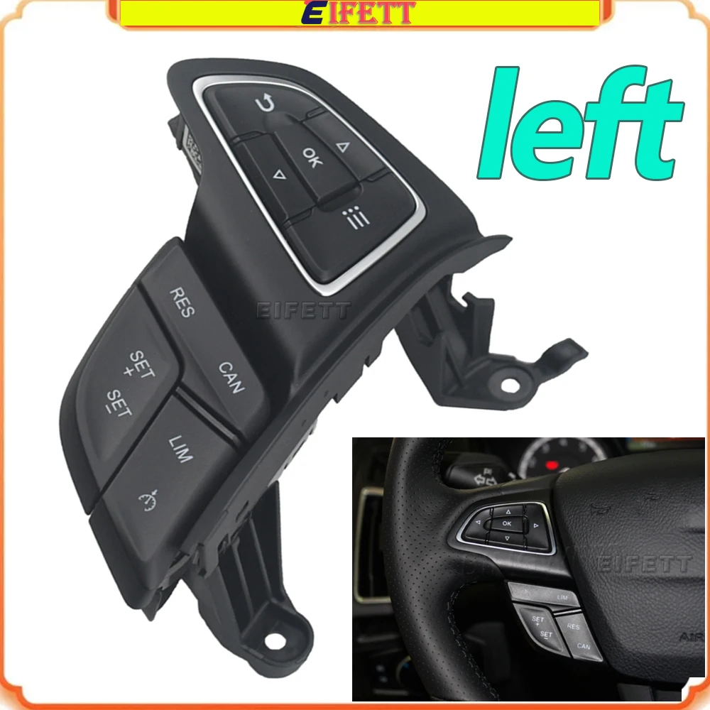 

NEW Steering Wheel With Backlight Cruise Control Switch Buttons For Ford Focus Mk3 2015 2016 2017 Kuga 2017 Left Side