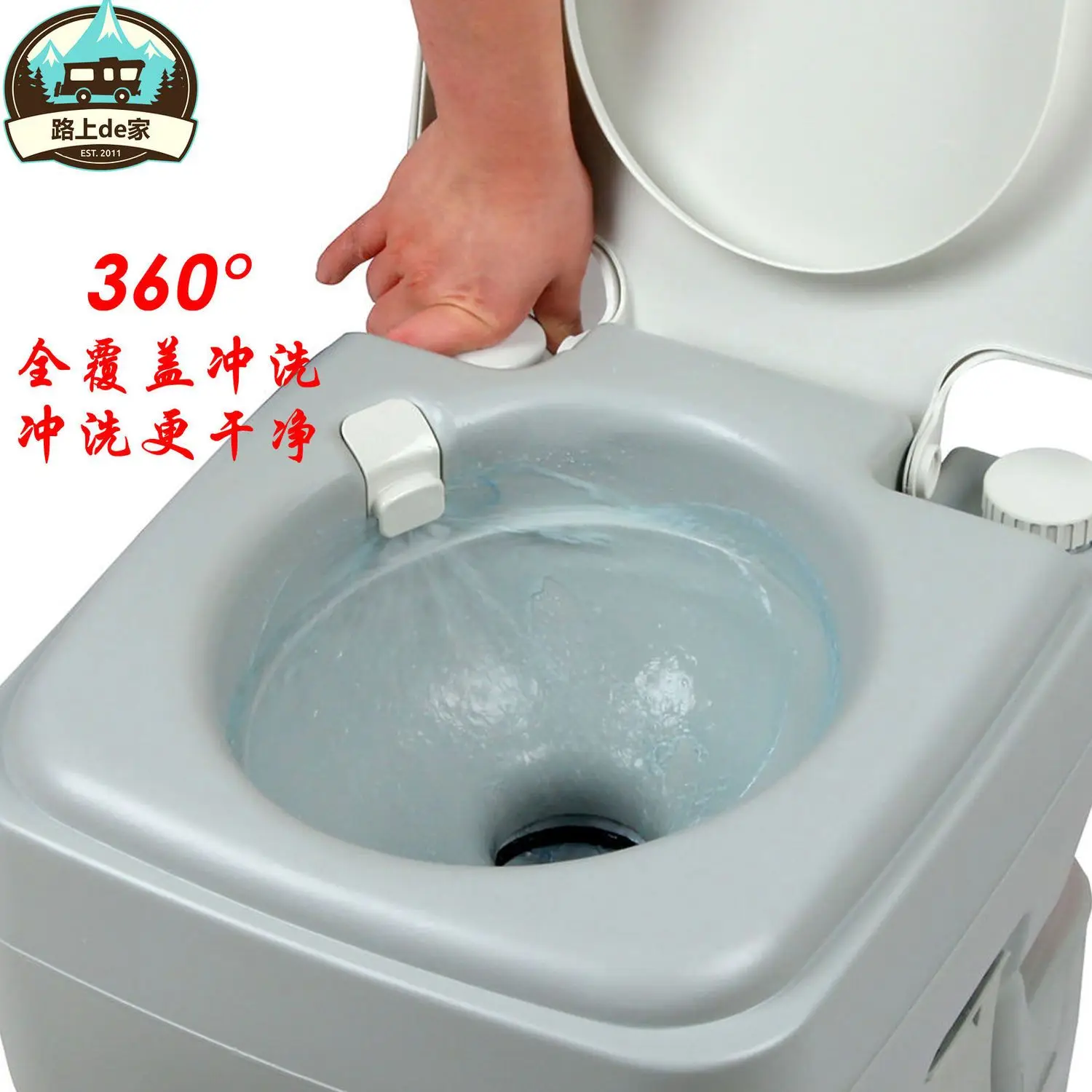 Outdoor Camping Portable, Flushable Emergency Toilet With Large Capacity, Available In Car