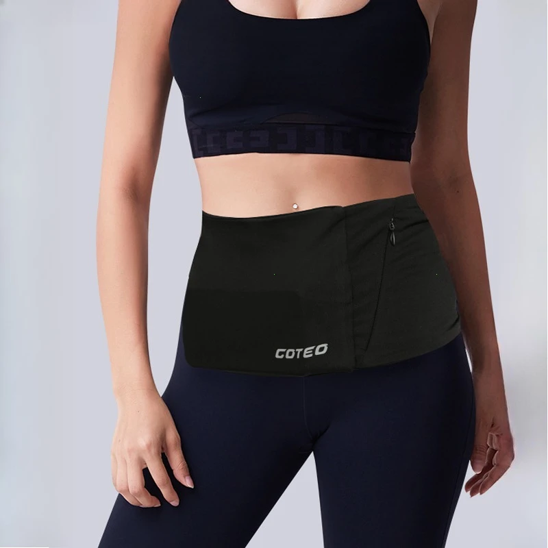 حقيبة خصر رياضية ذات سعة كبيرة، حقيبة بطن خارجية، حقيبة خصر صغيرة للجري والهاتف للرجال والنساء، حزمة اللياقة البدنية #4