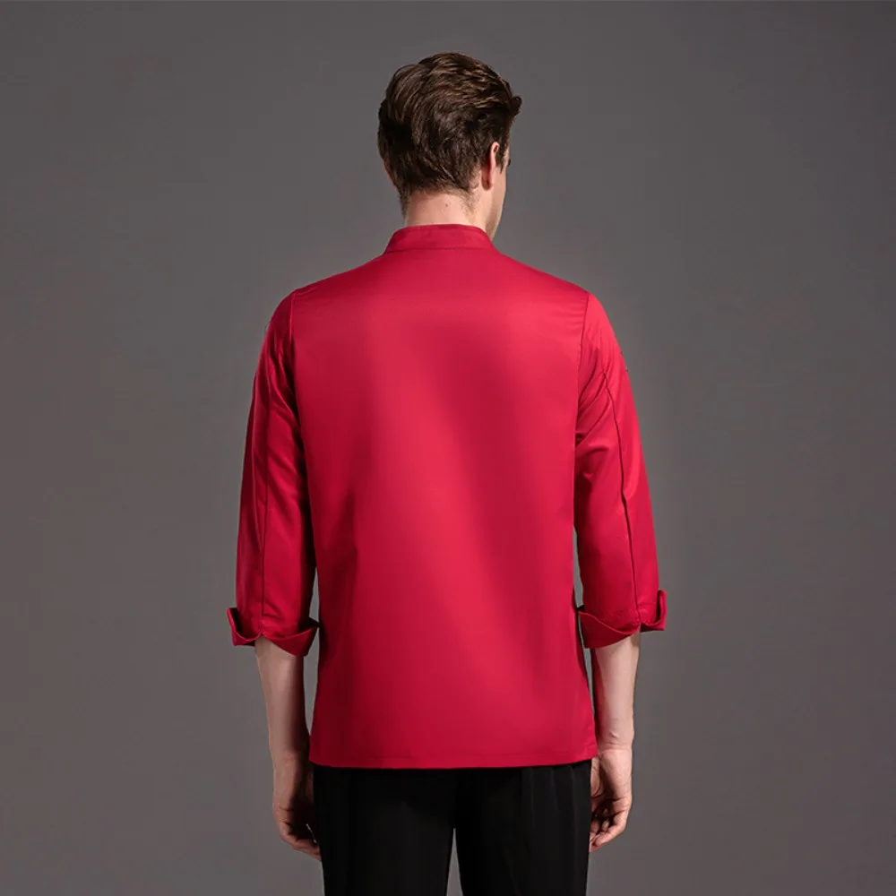 Western Restaurant Steakhouse Chef Coats | Long - Sleeve Chef Uniforms for Head Chefs & Pastry Chefs | Autumn & Winter Workwear