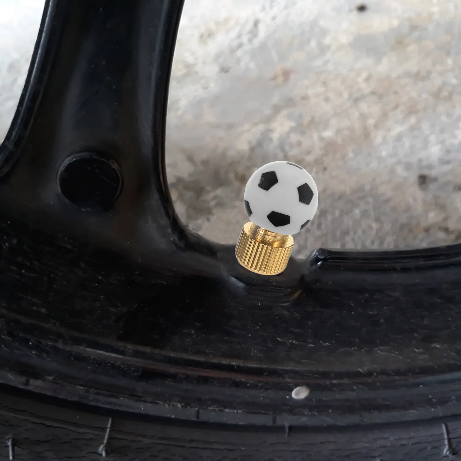 10Pcs Tire Valve Stem Caps Soccer Ball Style Copper Core Dust Cap for Car Motorcycle Bicycle Universal Auto Tire Valve Stem Caps