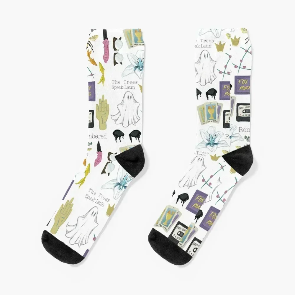 

Raven Cycle Doodles Socks compression christmass gift crazy fashionable Socks For Girls Men's
