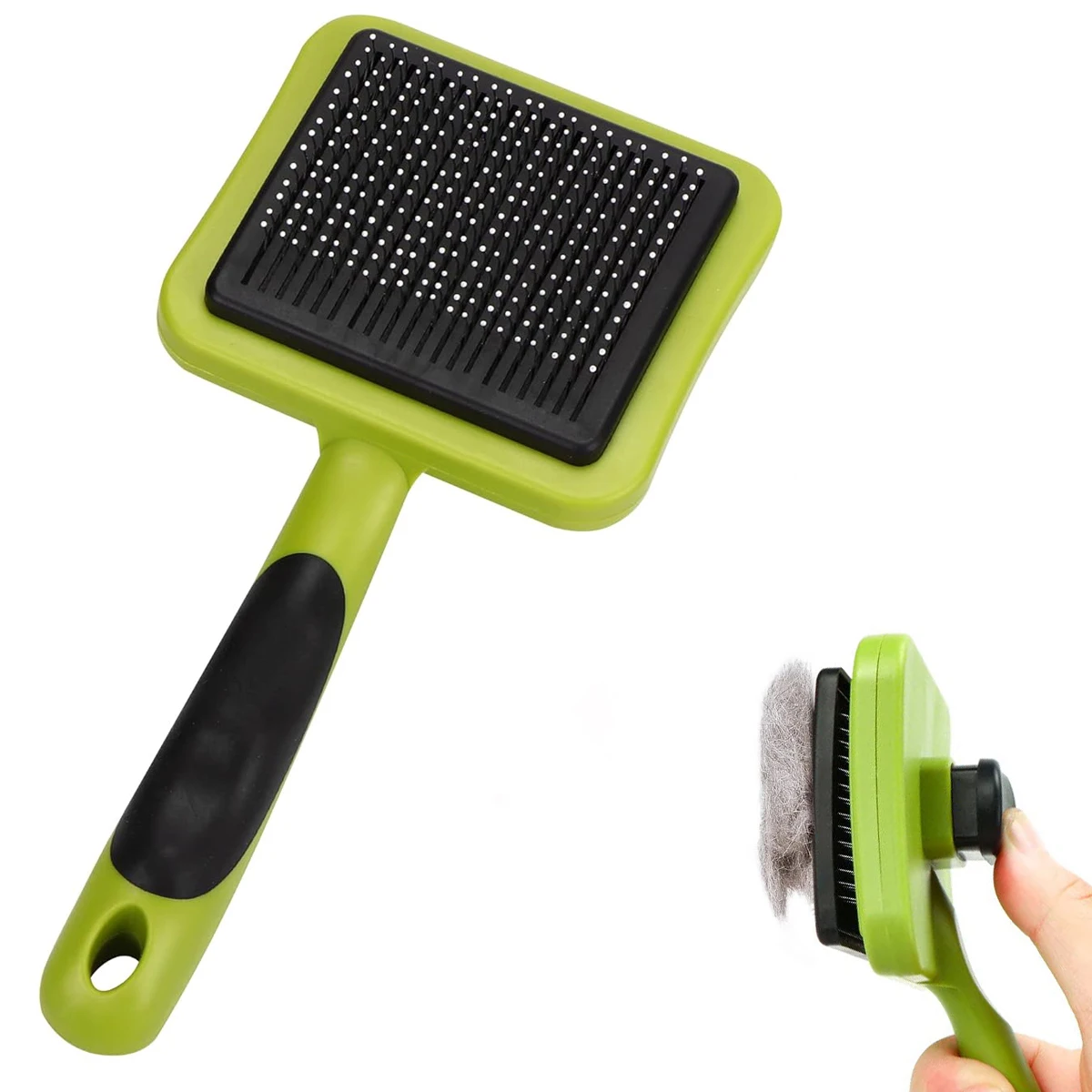 Dog Brush Cat Brush Short Hair Long Hair Undercoat Brush, Pet Self-Cleaning Fur Brush Dogs Comb Shedding Massage Cats Grooming