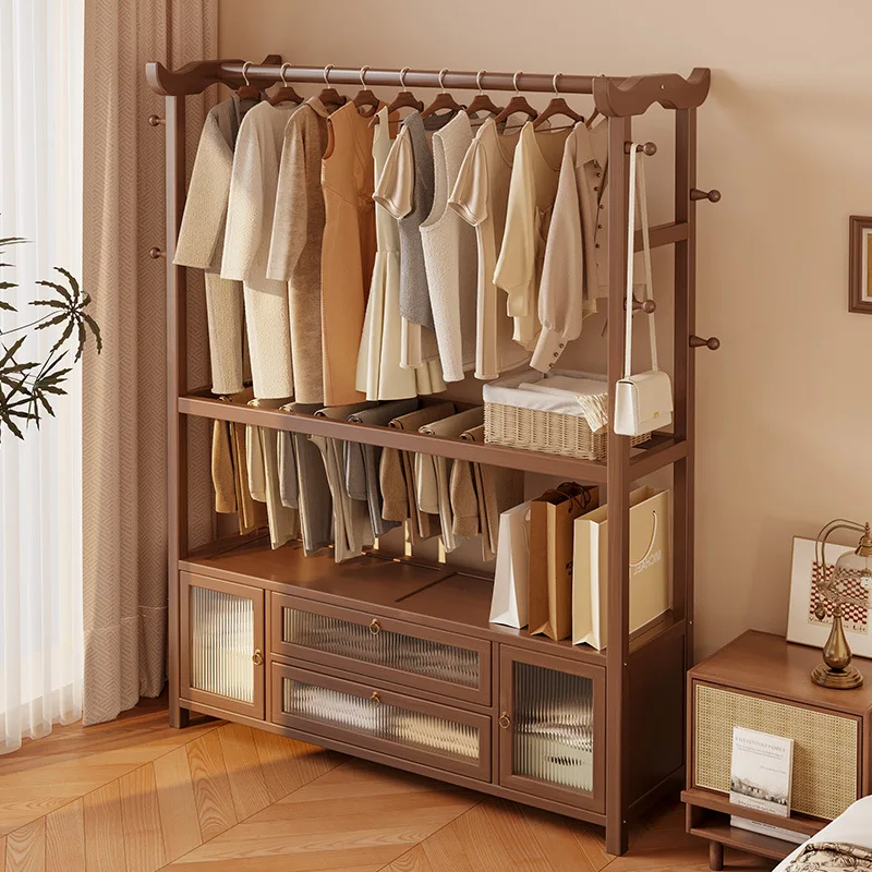 

Hanger floor-to-ceiling bedroom hanger household integrated wall locker multi-function strong and durable Internet celebrity