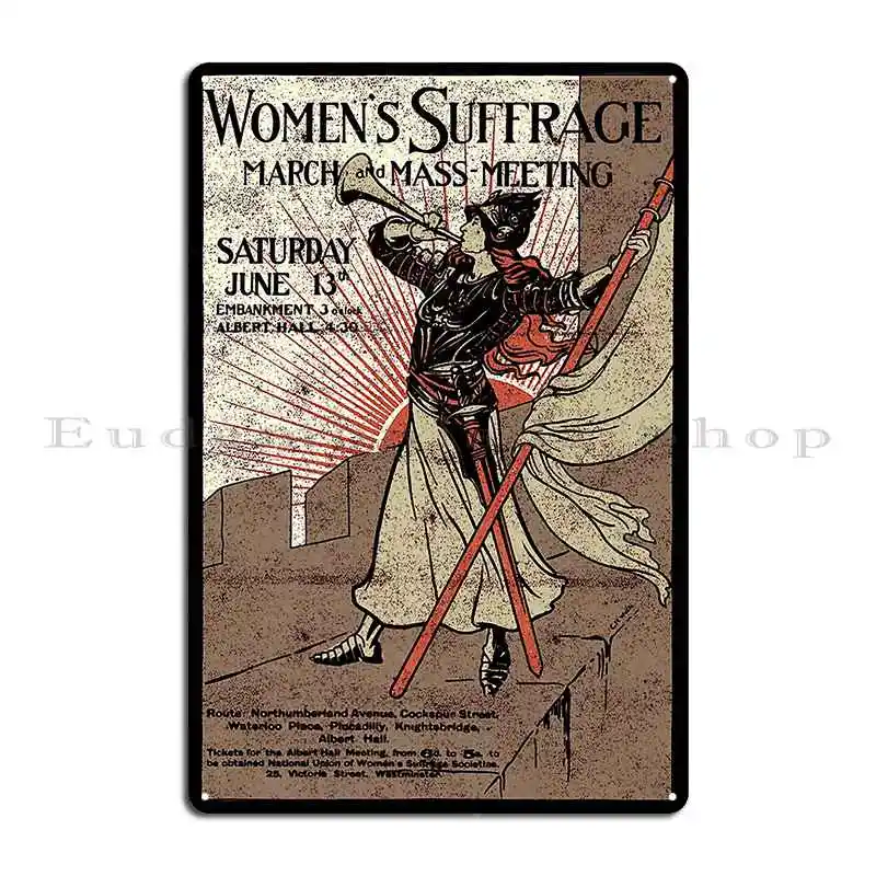 19th Amendment Women S Right Vote 100 Years Suffrage Metal Sign Personalized Garage Decoration Party Wall Decor Tin Sign Poster