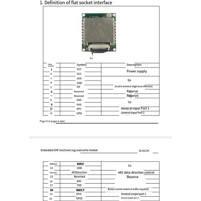 B50B-PR9200 Mini UHF RFID Reader Writer Module 18-26Dbm 902-928Mhz
