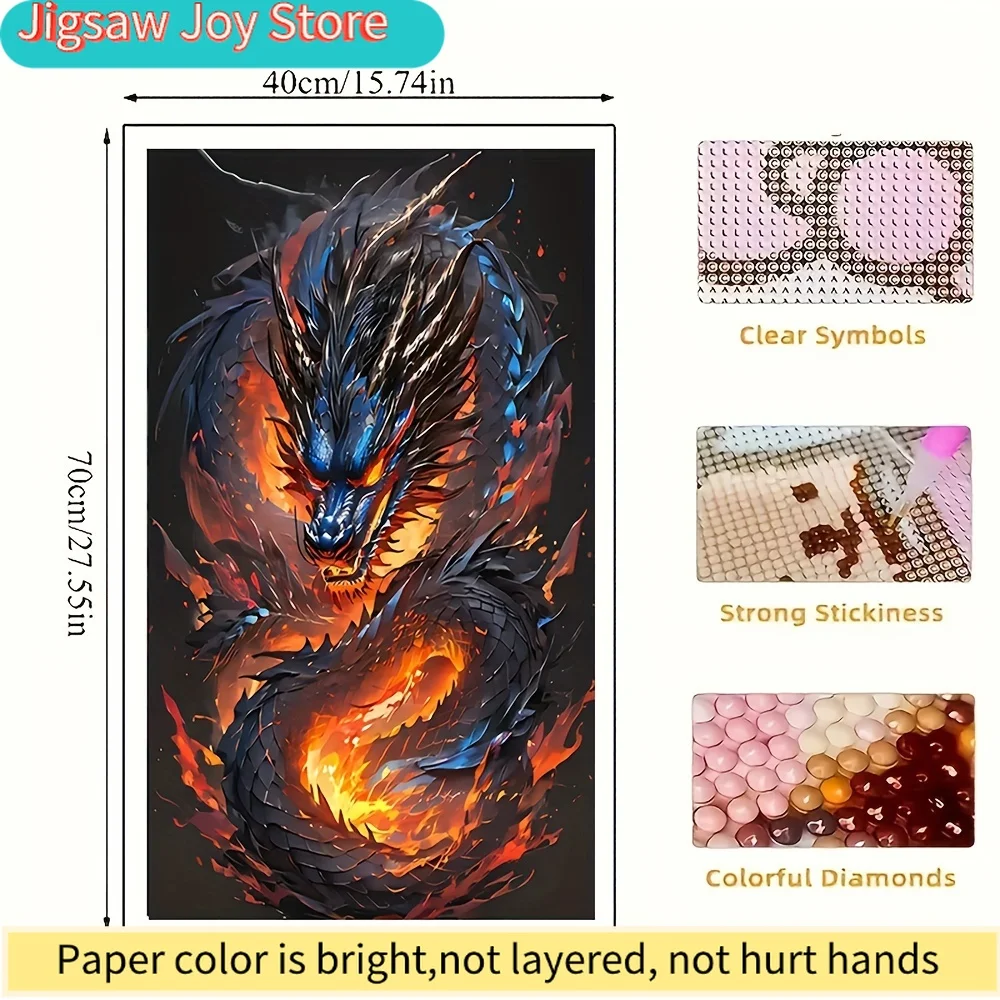 1pc Handmade Diamond Painting 40*70cm/15.75in*27.55inch Oil Canvas Round Drill 