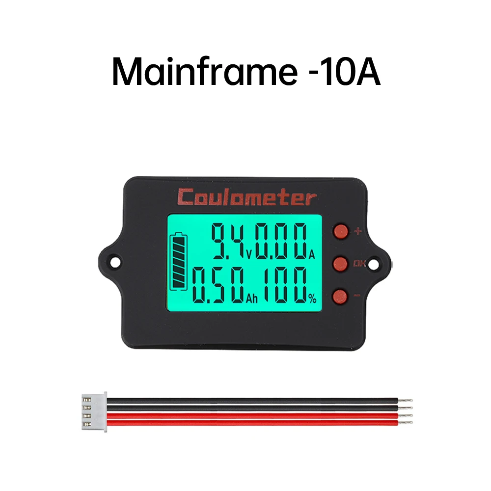 8-120V 10A 50A 100A LCD Digital Multimeter Battery Monitor Voltage Current Battery Capacity Indicator Voltmeter Ammeter PZEM-037