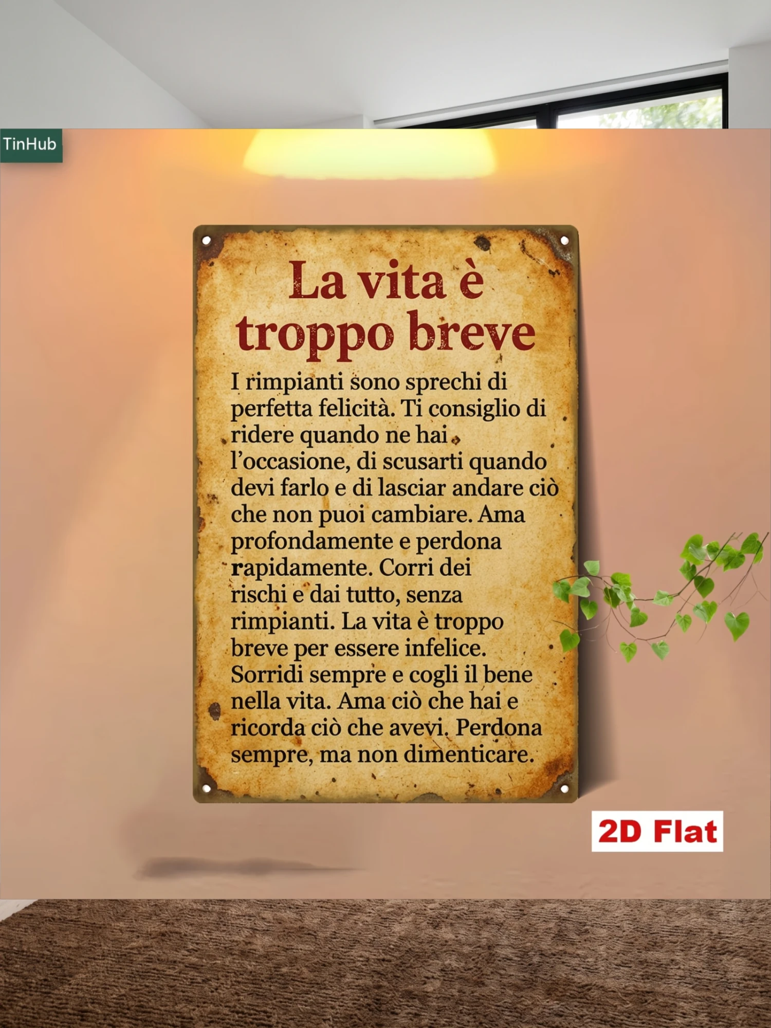 Home Decor Quotes On Wall - 2D Flat, 2D Flat 1pc Tanda