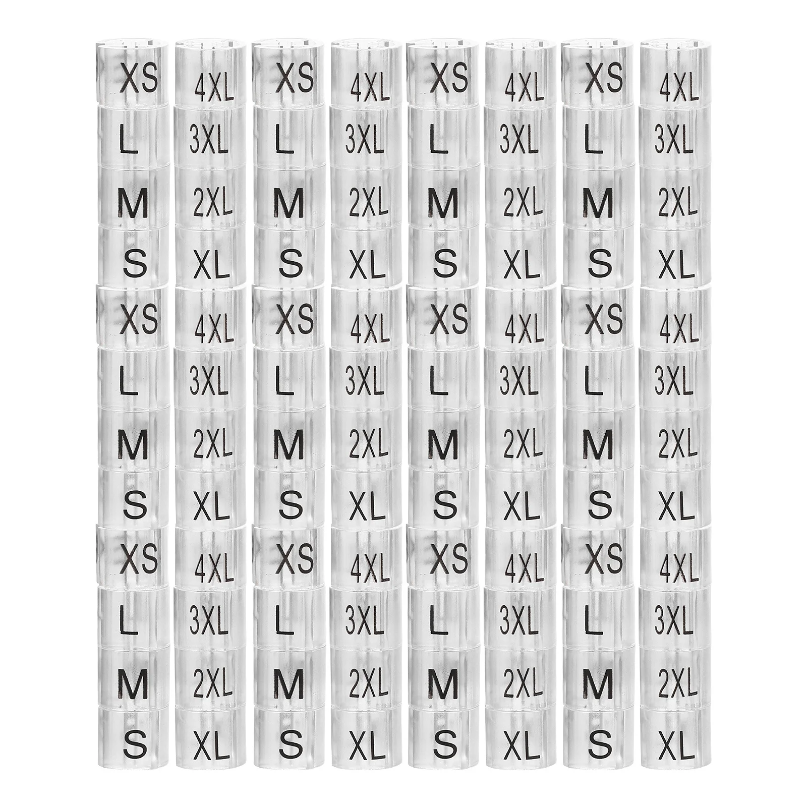 

160Pcs Hanger Size Markers Plastic Clips Xs-4xl Clothes Closet Organizer Labels Divider Hanger Size Markers Labels for Clothes