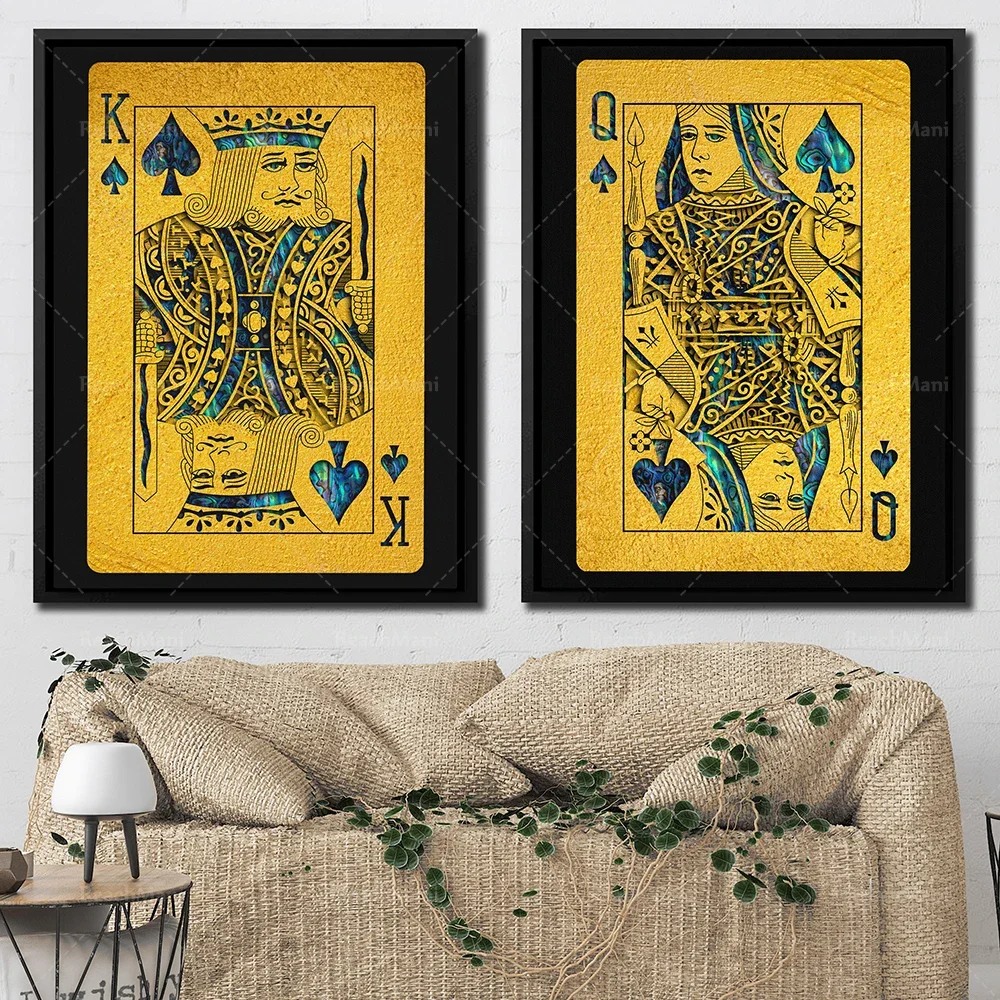Queen of Spades Art Print on Canvas Contemporary Art Lucky Card Poker Poster