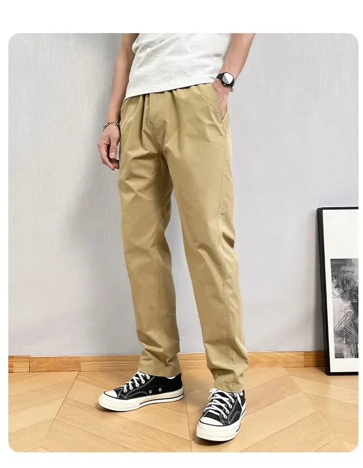 Sommerliche dünne Cargohose für Herren, lässige, schmal zulaufende Hose mit Reißverschlusstaschen, schnell trocknende Streetwear-Hose für den täglichen Gebrauch im Freien, S-3XL – Detail 10