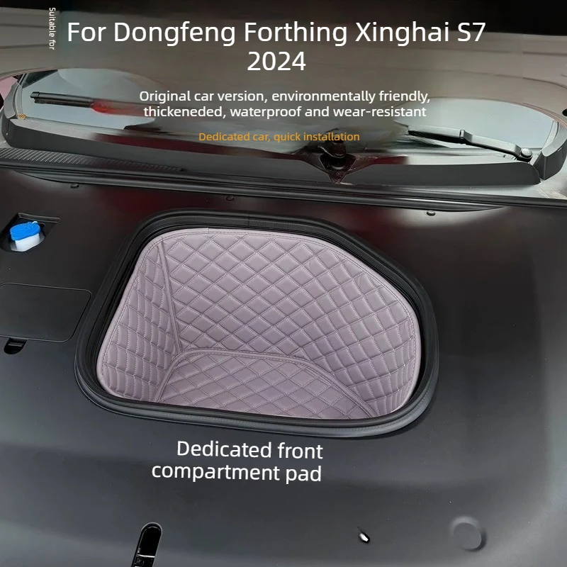 For Dongfeng Forthing Xinghai S7 2024 Car Front Trunk Mat Frunk Cargo Liner Waterproof Anti-Slip Protector Front Storage Box Mat