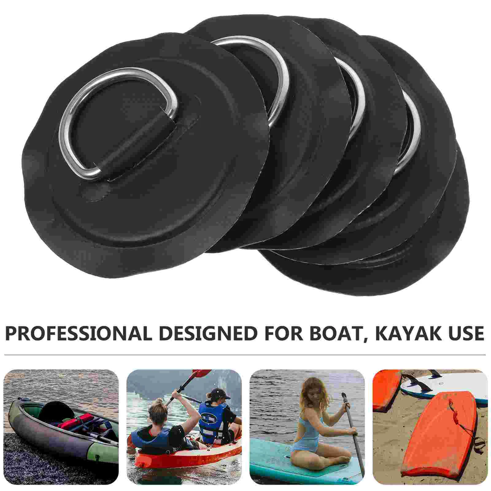 Rubber Boat Rope Buckle Kayak Seat D Rings Stainless Tie down Inflatable Accessories Trailer