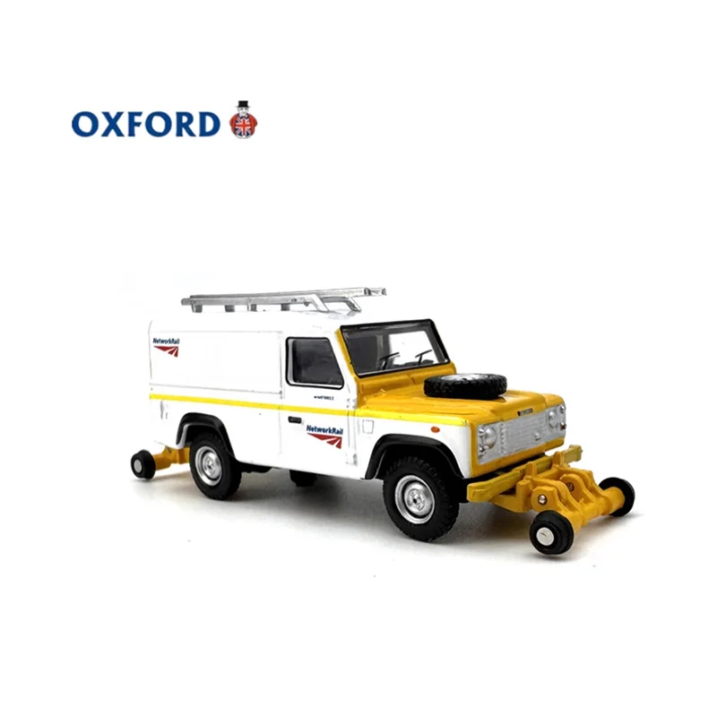 OXFORD Diecast Schaal 1:76 Defender 90 Rail Terreinwagen Legering Model Auto Eindproduct Simulatie Speelgoed Statisch Model