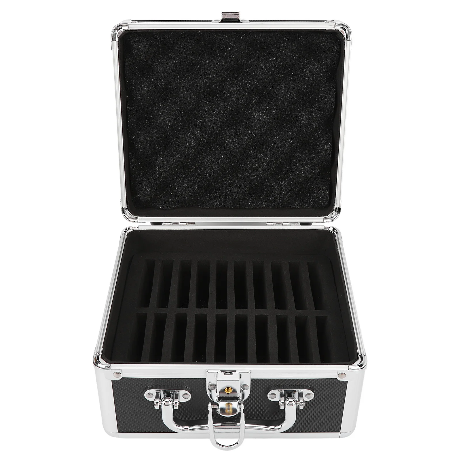 Caixa de Armazenamento para Disco Rígido de 2.5 polegadas com 20 Compartimentos, Proteção Dupla, Alça Conveniente e Trava de Segurança para Casa e Escritório